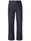 Fendi Straight Leg Denim Trousers With Five Pockets In Blue