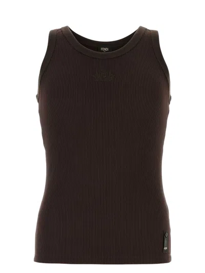 FENDI MEN'S STRETCH NYLON TANK TOP