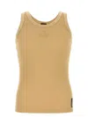 Fendi Men's Stretch Nylon Tank Top In Orange