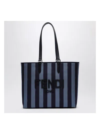 Fendi Men's Strip Shopper Bag In Blue