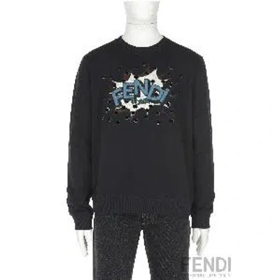 Fendi Men Sweatshirts In Black