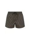 Fendi Men Swimwear In Brown