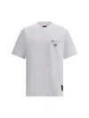 Fendi Men White Crewneck T-shirt With Log Print On The Front In Cotton Man In White