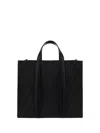 Fendi Structured Monogram Tote Bag With Detachable Strap In Black
