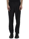 Fendi Cotton And Hemp Blend Trousers. In Nero