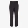 Fendi Zucca-panelled Straight-legged Trousers In Nero