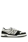 Fendi Leather Panelled Lace-up Sneakers In Multi