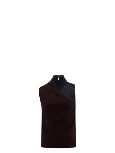 FENDI MEN'S TWO-TONE STRETCH WOOL BLEND VEST | SIZE IT 50 | FZC453APP4 COLOR F1M0V