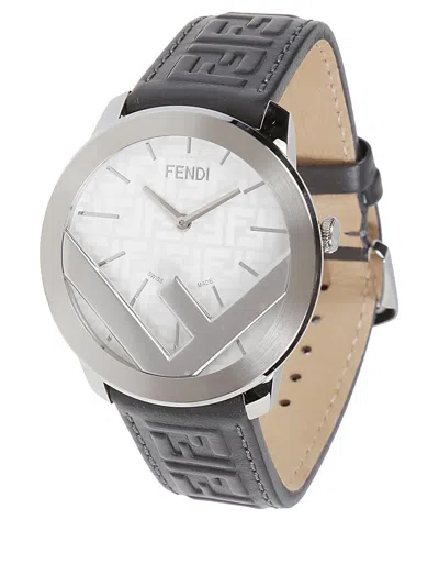Fendi Men Watch With Logo In Silver
