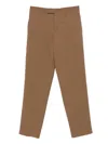 Fendi Men Beige Pants With Belt Loops And Ff Plaque On The Loop In Wool Woman In Brown