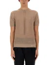 Fendi Wool Mesh Jumper In Cream