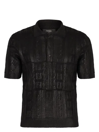 FENDI MEN'S WOOL POLO SHIRT