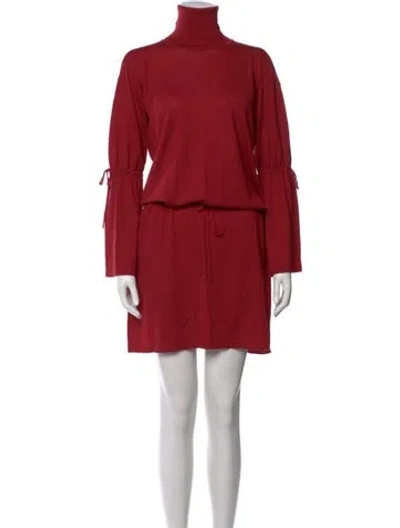 Pre-owned Fendi Merino Wool Knee-length Dress In Red