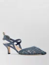 Fendi Mesh Slingbacks In Blue