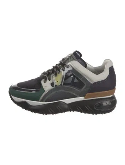 Pre-owned Fendi Mesh Colorblock Pattern Sneakers In Multi