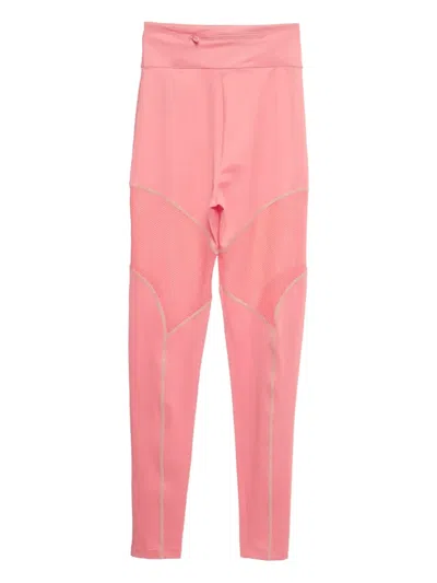 Pre-owned Fendi Mesh-panelled Leggings In Pink