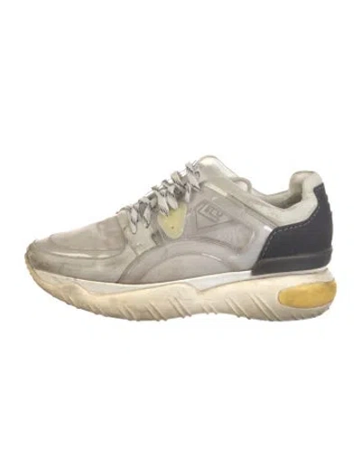 Pre-owned Fendi Mesh Printed Sneakers In Neutral