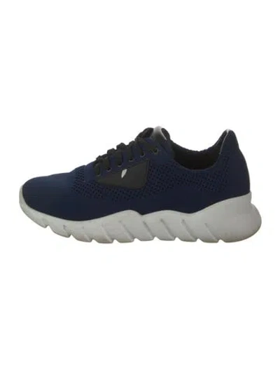 Pre-owned Fendi Mesh Sneakers In Blue