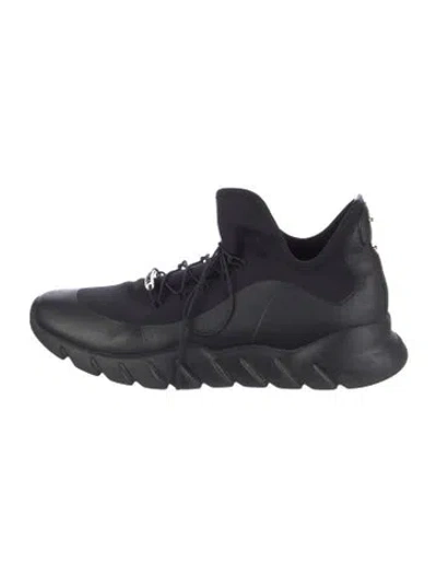 Pre-owned Fendi Mesh Sock Sneakers In Black