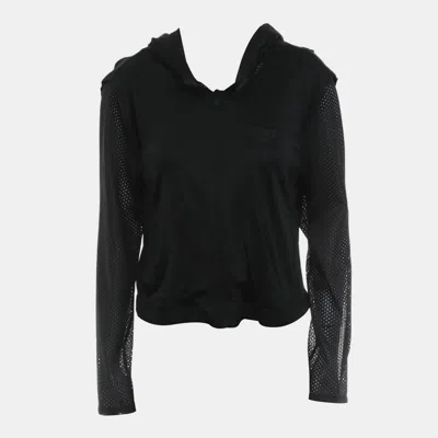Pre-owned Fendi Mesh Zip Up Jacket S In Black