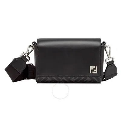 Fendi Messenger Compact Bag In Black