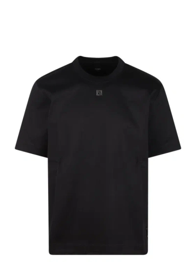 Fendi Men T-shirt M.j. Ff Metal In Black