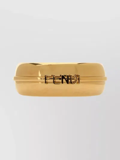 FENDI METAL RIGID BRACELET GOLD-TONE FINISH