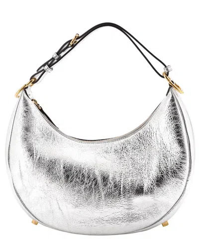 Pre-owned Fendi Metallic Leather Graphy Bag Small (authentic Pre-loved)