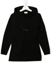 Fendi Metallic-logo Drawstring Hoodie In Black