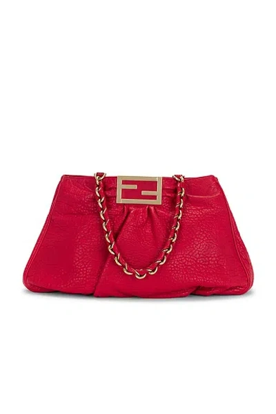 Pre-owned Fendi Mia Tote Bag In Red