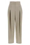 Fendi Beige Micro Check Trousers In Neutral