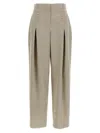 Fendi Beige Micro Check Trousers In Beige