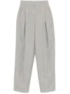 Fendi Micro Check Trousers In Black