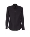 Fendi Men Micro Ff Detail Shirt In Black