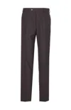 Fendi Men Micro Ff Pants In Brown