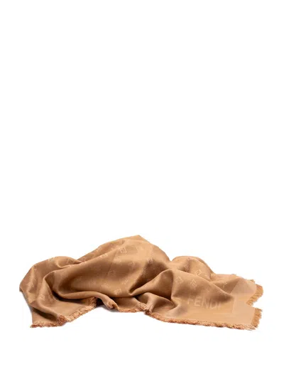 Fendi `micro Ff` Shawl In Multicolor