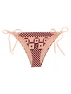 Fendi Geometric Pattern Low-rise Tie-side Swimsuit In Pattern