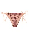 Fendi Geometric Pattern Low-rise Tie-side Swimsuit In Pattern