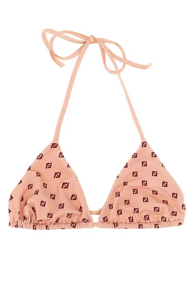 FENDI MICRO PATCHWORK BIKINI TOP