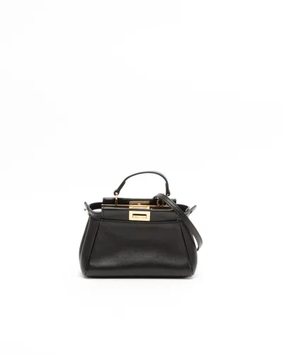 Fendi Micro Peekaboo Bag In Black