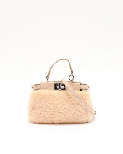 Fendi Micro Peekaboo Bag In Nude