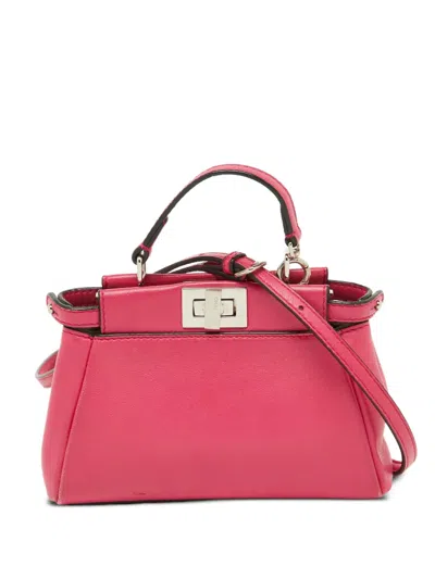 Pre-owned Fendi Micro Peekaboo Tote Bag