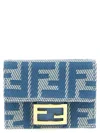 Fendi Micro Trifold Baguette Wallets And Card Holders Light Blue In Blue