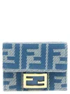 Fendi Micro Trifold Baguette Wallets And Card Holders Light Blue In Light Blue