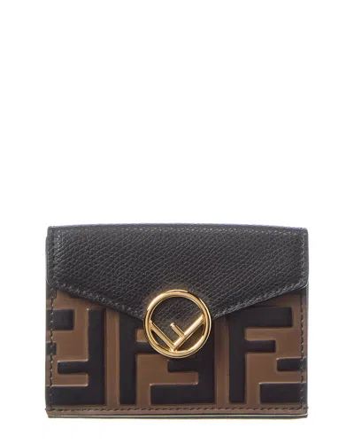 Fendi Micro Trifold Leather Wallet