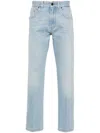 Fendi Mid-rise Tapered Jeans In Blue