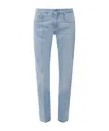 Fendi Cotton Jeans With Lateral Ff Print In Blue