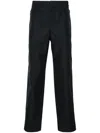Fendi Mid-rise Tapered Trousers In Blue