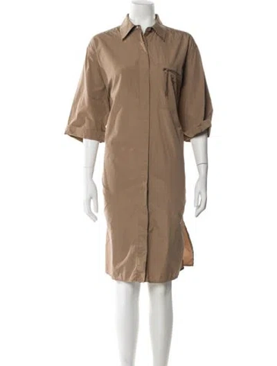 Pre-owned Fendi Midi Length Dress In Neutral