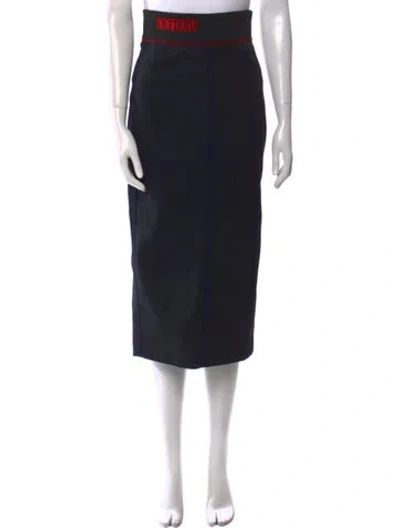 Pre-owned Fendi Midi Length Skirt In Black